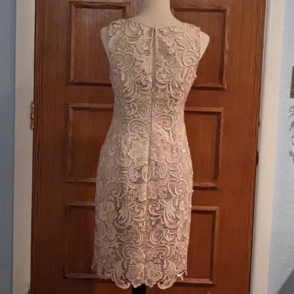 ADRIANNA PAPELL MOTHER OF THE BRIDE LACE DRESS SIZE 4 - Picture 2 of 4